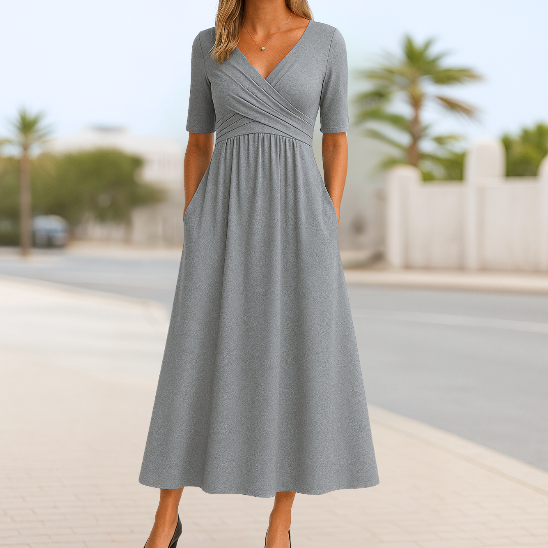 Mandy™ | Wickelkleid mit kurzen Ärmeln