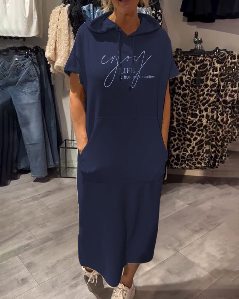 Emma™ | Lockeres Kleid mit Kapuze und femininer Passform