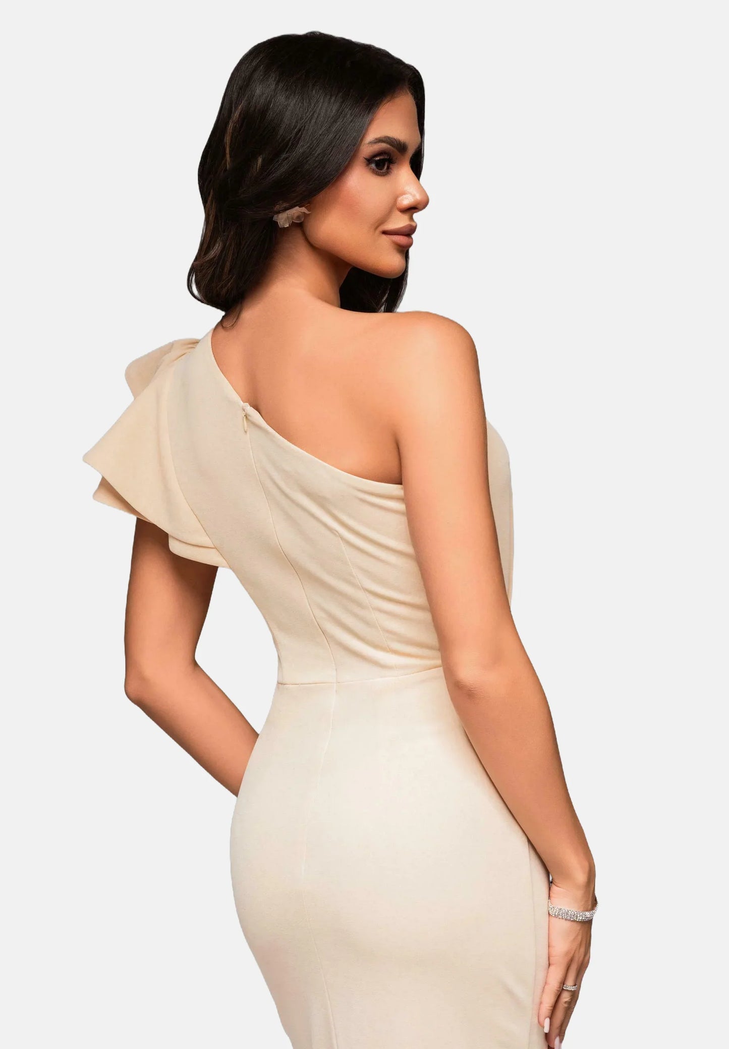 Nala™ | Elegantes Kleid mit Rüschen und Schlitz