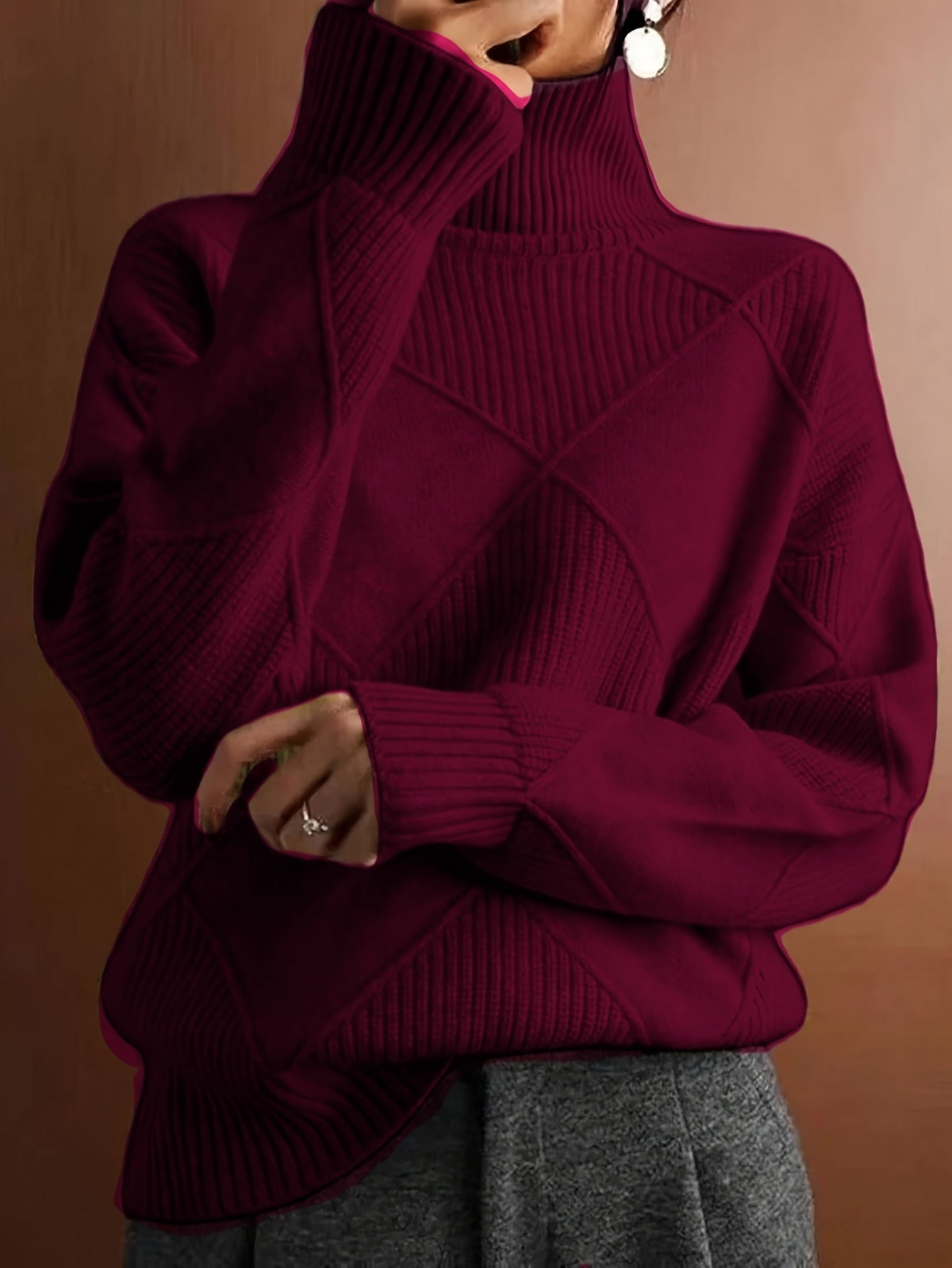 Ameline™ | Strickpullover mit hohem Kragen