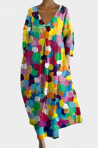 Claire™ | Bequemes Kleid mit elegantem V-Ausschnitt