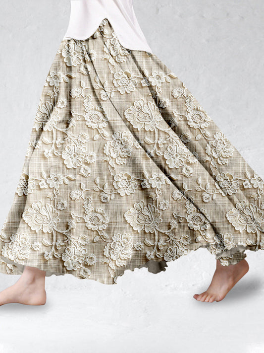 Caliane™ | Rock mit Spitzenblüten-Print