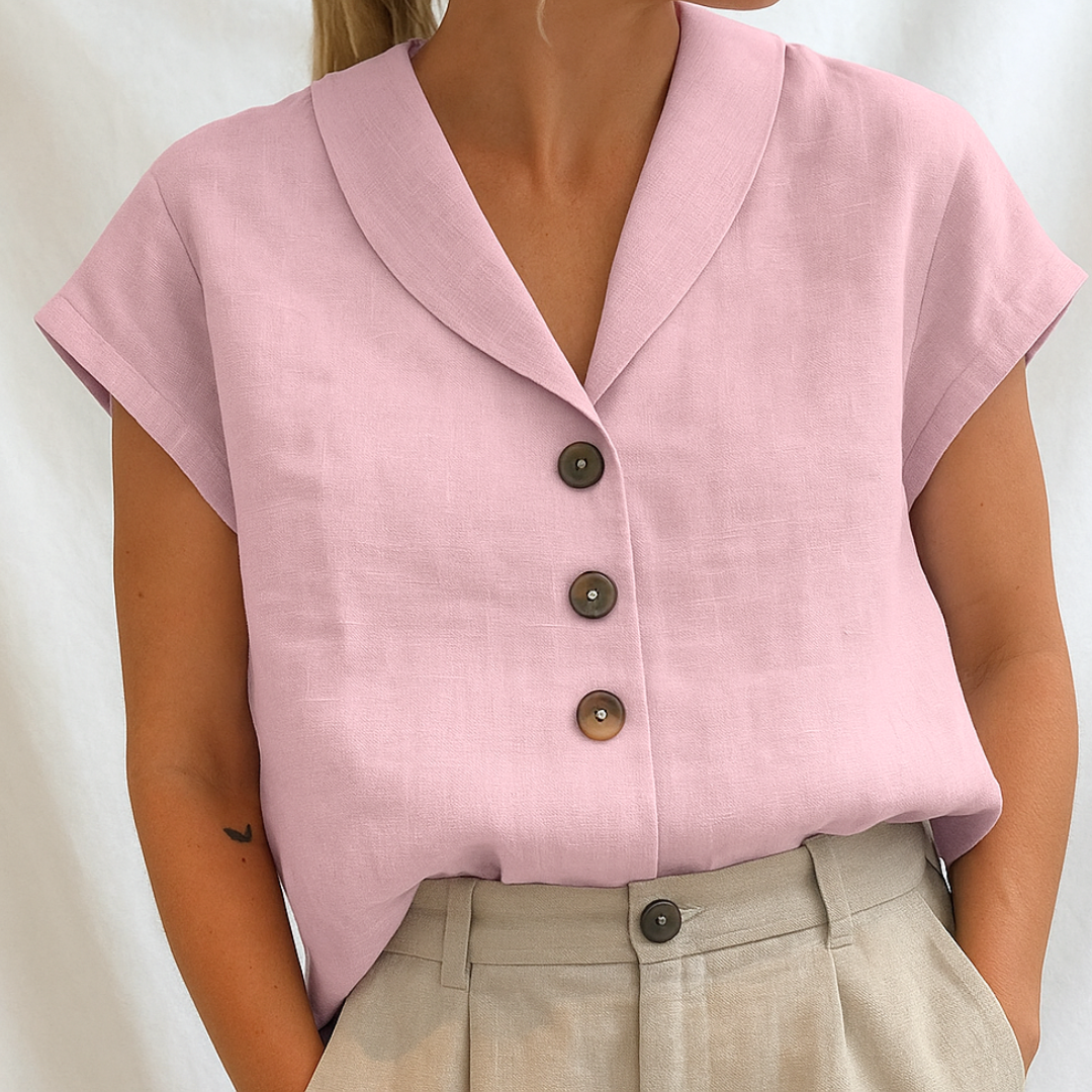 Emy™| Elegante unifarbene Bluse