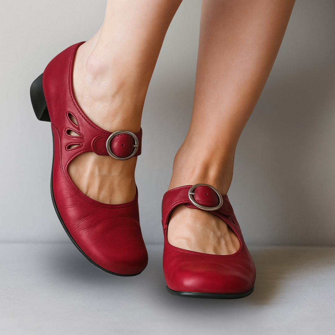 Els™ | Orthopädische Ledersandalen mit bequemer Keilsohle