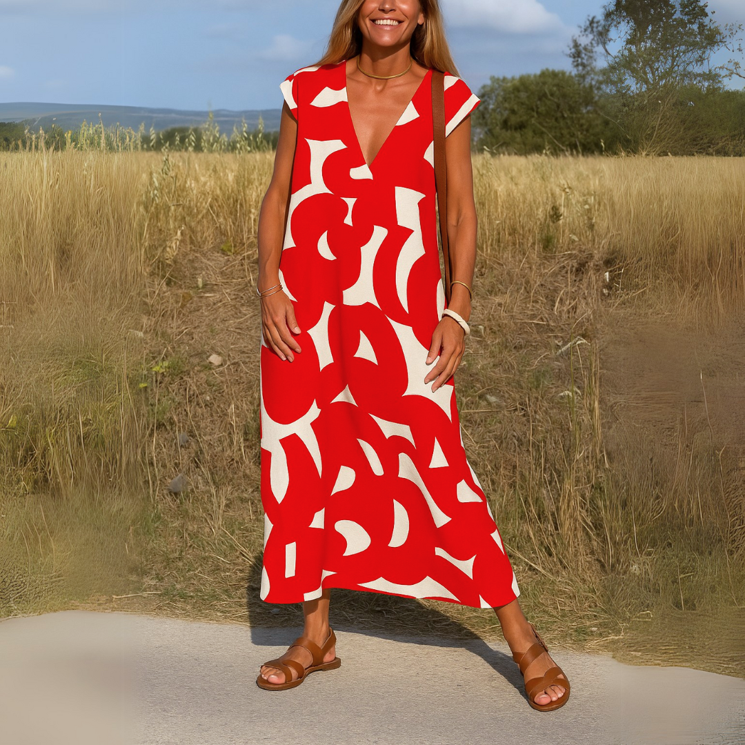 Valerie™| Luftiges Kleid mit V-Ausschnitt