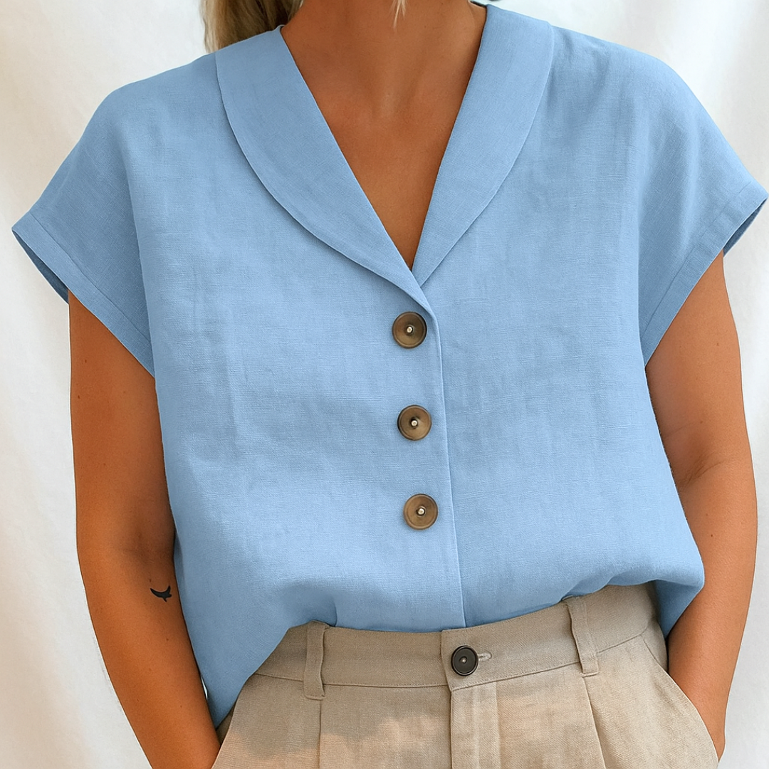 Emy™| Elegante unifarbene Bluse