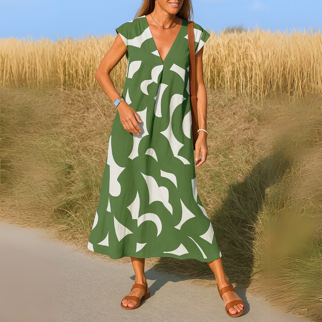 Valerie™| Luftiges Kleid mit V-Ausschnitt