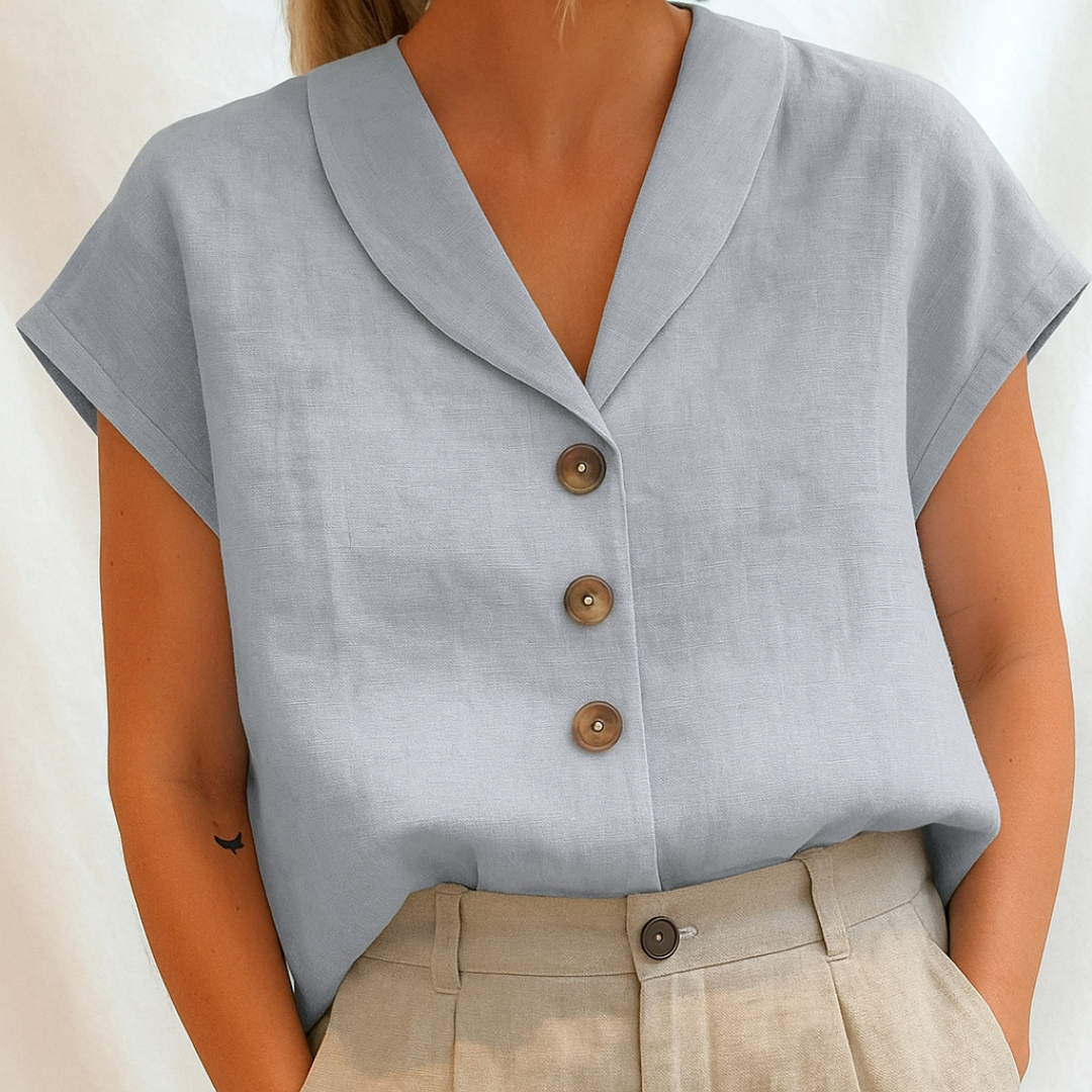 Emy™| Elegante unifarbene Bluse