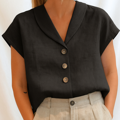 Emy™| Elegante unifarbene Bluse