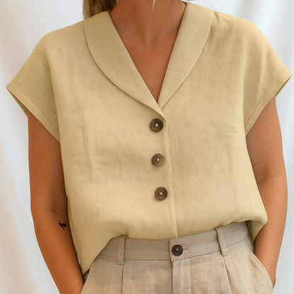Emy™| Elegante unifarbene Bluse