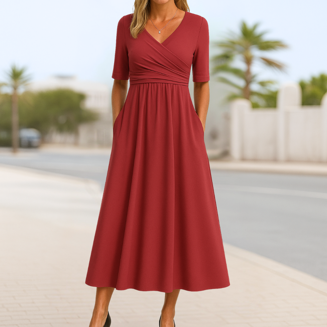 Mandy™ | Wickelkleid mit kurzen Ärmeln