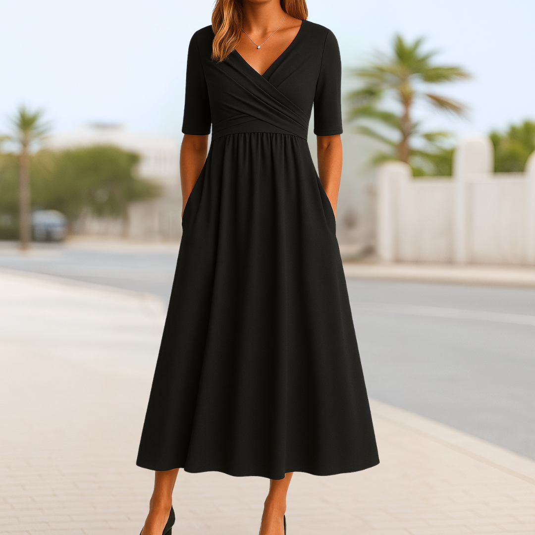 Mandy™ | Wickelkleid mit kurzen Ärmeln