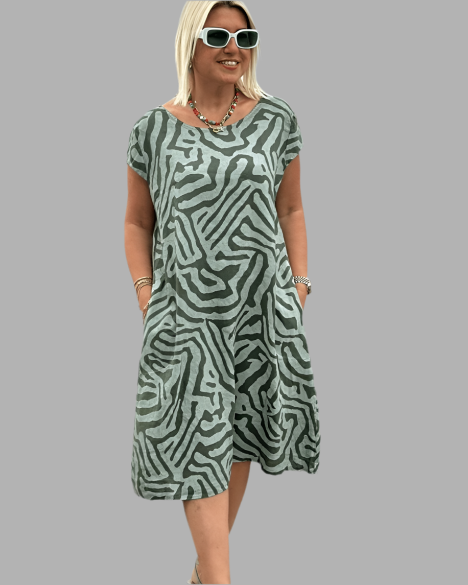 Nelia™| Sommerkleid mit Rundhalsausschnitt und schönem Print