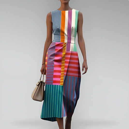 Nadine™| Kleid mit geometrischem Print und luftigem Schnitt
