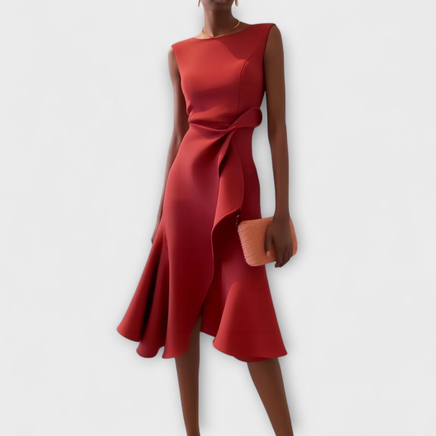 Ariane™ | Asymmetrisches Midikleid mit eleganten Falten