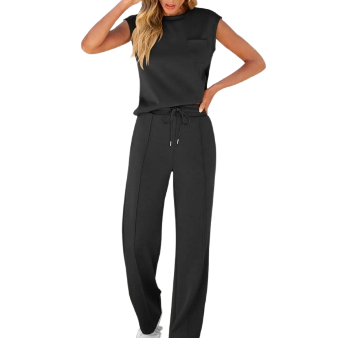 Kamila™|  Zweiteiliges ärmelloses Top und Hose mit Kordelzug in der Taille