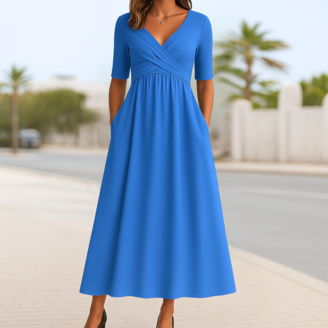 Mandy™ | Wickelkleid mit kurzen Ärmeln