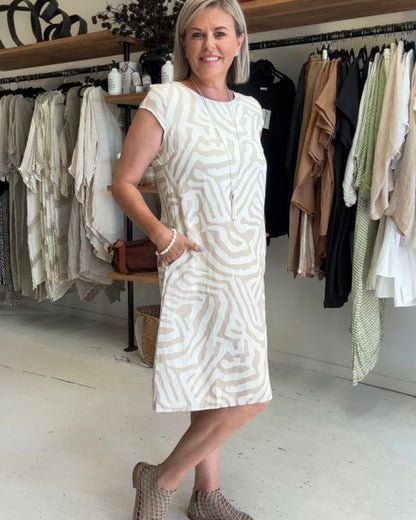 Nelia™| Sommerkleid mit Rundhalsausschnitt und schönem Print