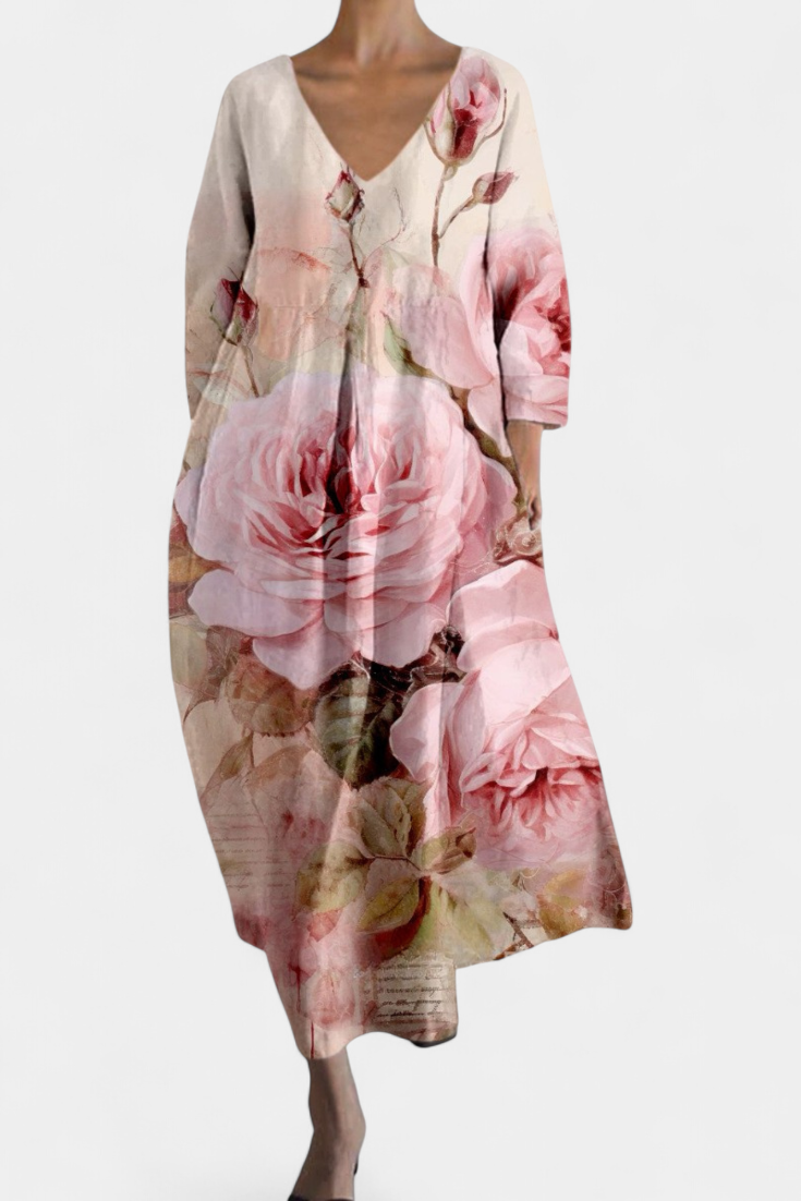Claire™ | Bequemes Kleid mit elegantem V-Ausschnitt