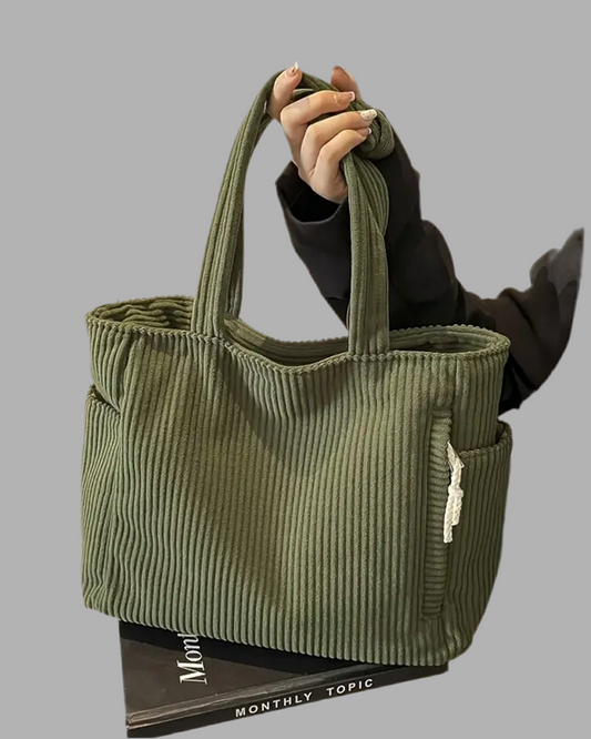 Hilda™| Gerippte Tragetasche mit Kordel-Detail