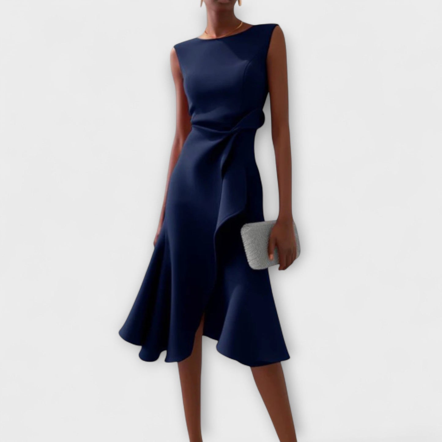 Ariane™ | Asymmetrisches Midikleid mit eleganten Falten