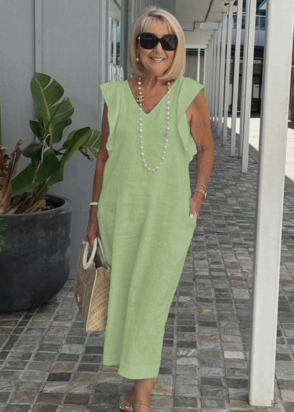 Nora™| Ärmelloses Kleid mit V-Ausschnitt
