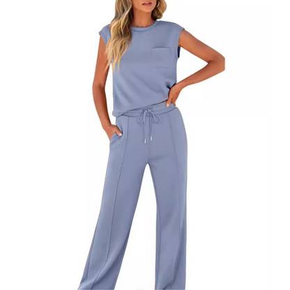 Kamila™|  Zweiteiliges ärmelloses Top und Hose mit Kordelzug in der Taille