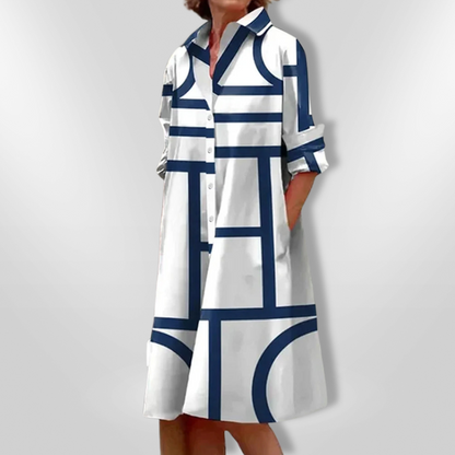 Helen™| Midikleid mit grafischem Design