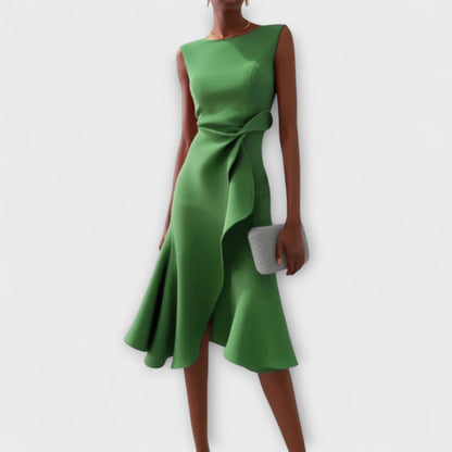 Ariane™ | Asymmetrisches Midikleid mit eleganten Falten