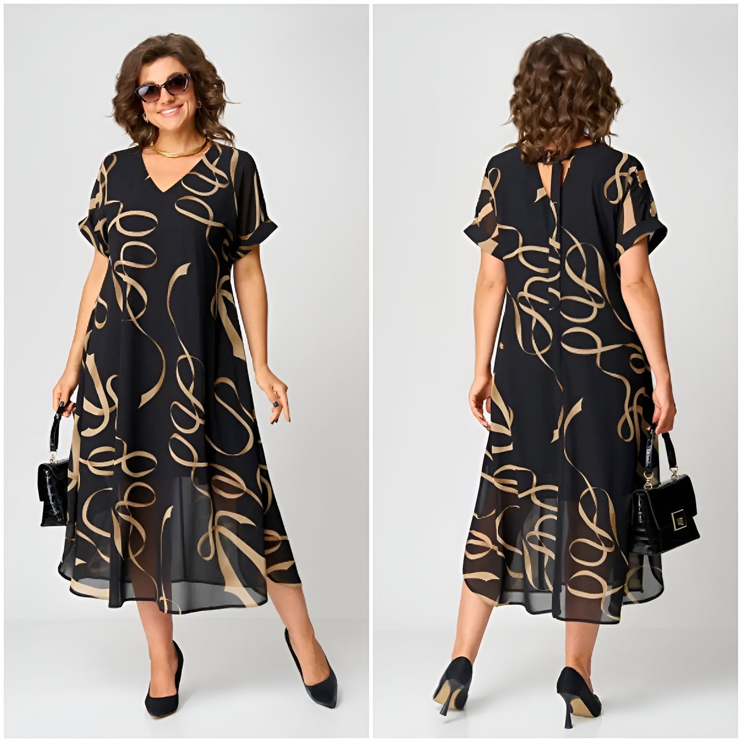 Nyree™ | Bequemes & Elegantes Midikleid