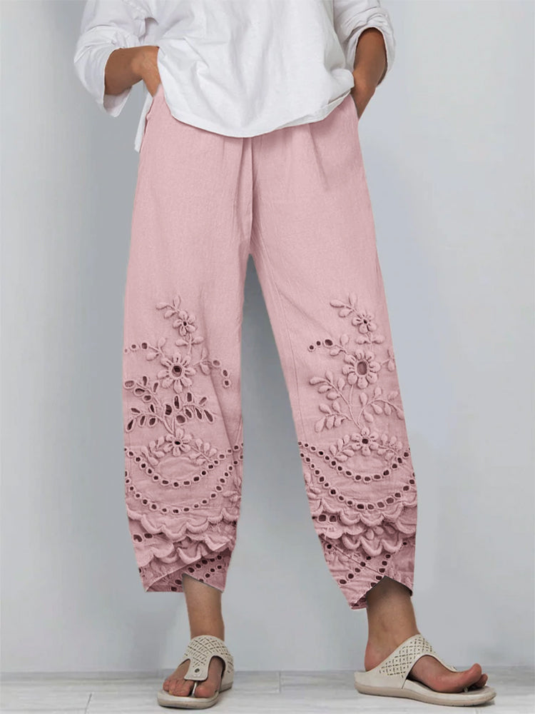 Noelya™ | Hose mit Spitzenprint