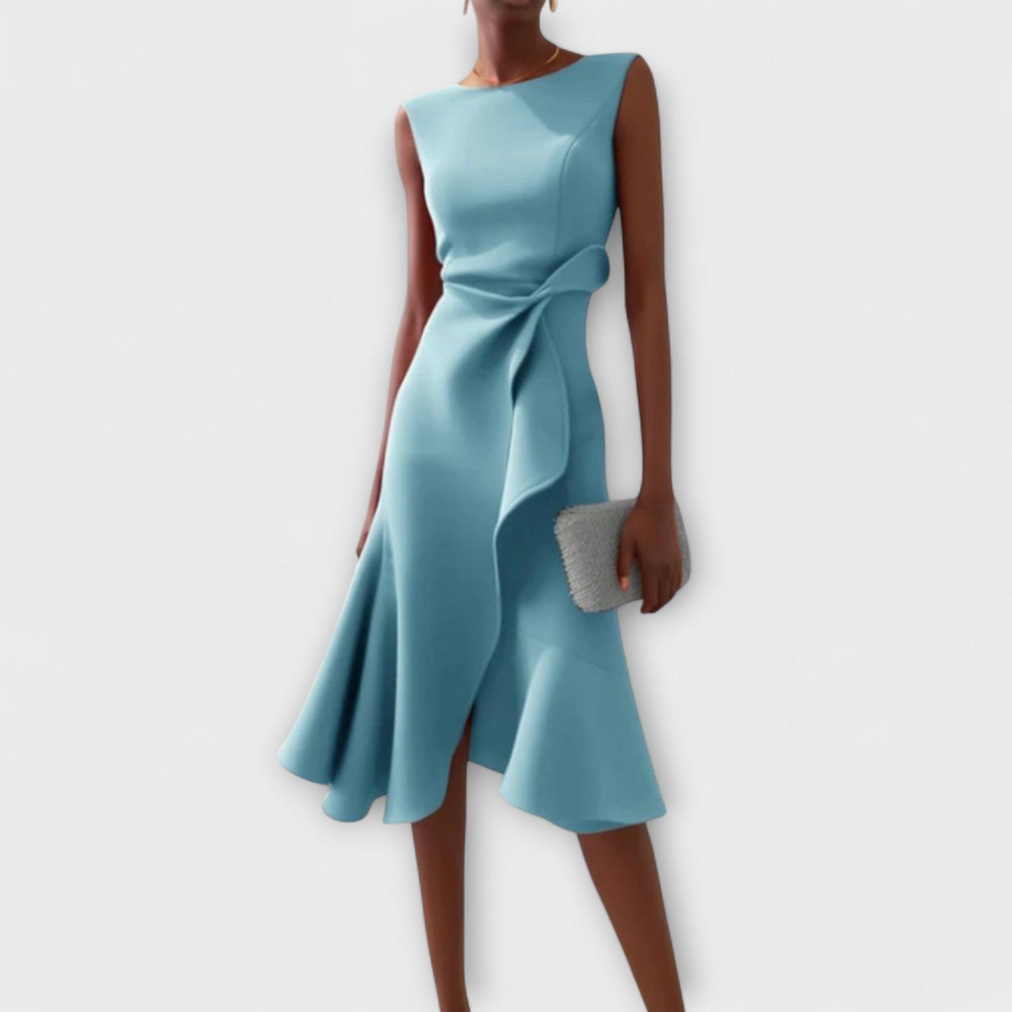Ariane™ | Asymmetrisches Midikleid mit eleganten Falten