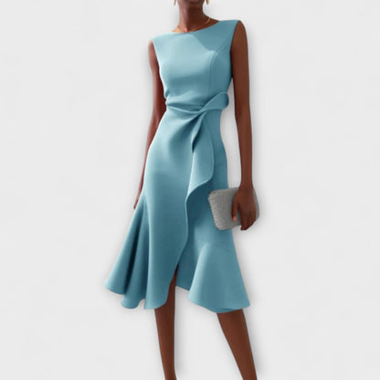 Ariane™ | Asymmetrisches Midikleid mit eleganten Falten