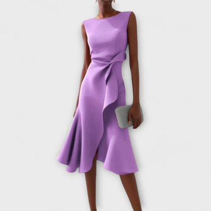 Ariane™ | Asymmetrisches Midikleid mit eleganten Falten