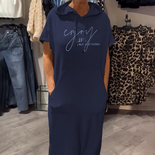 Emma™ | Lockeres Kleid mit Kapuze und femininer Passform