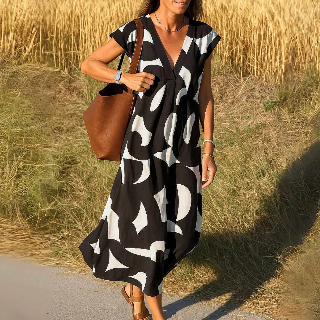 Valerie™| Luftiges Kleid mit V-Ausschnitt