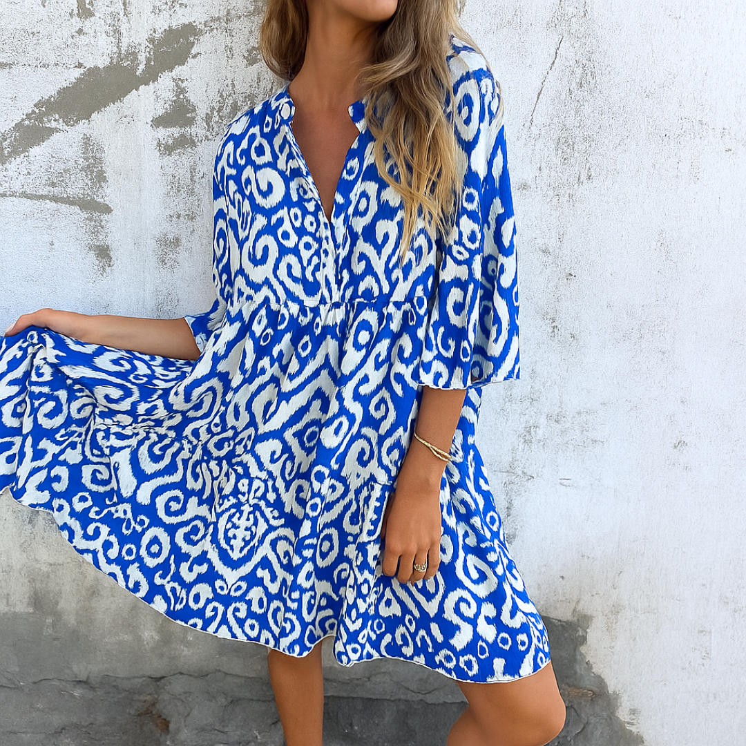 Esther™| Elegantes Kleid mit V-Ausschnitt