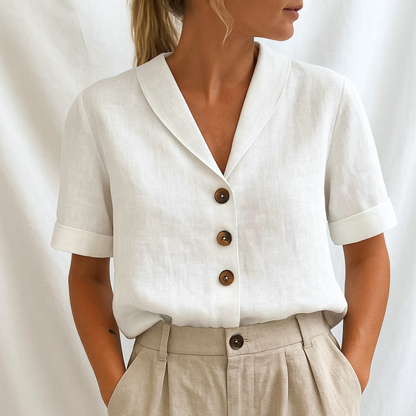 Emy™| Elegante unifarbene Bluse