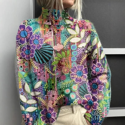 Fana™| Lebendige & Bunte Rollkragenpullover
