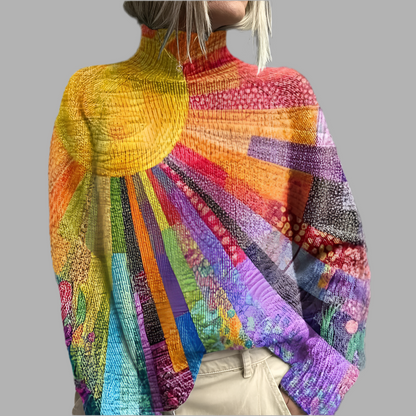 Fana™| Lebendige & Bunte Rollkragenpullover