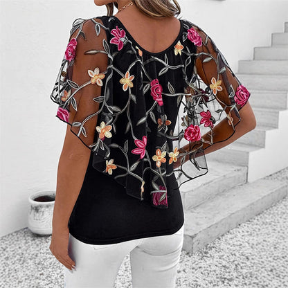Moria™ | Spitzen-Top mit Print