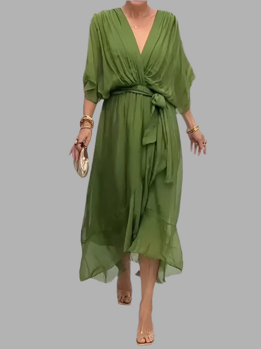Veronique™ | Weiches Chiffonkleid mit V-Ausschnitt
