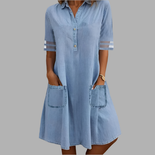 Jill™ | Denim-Minikleid mit Seitentaschen