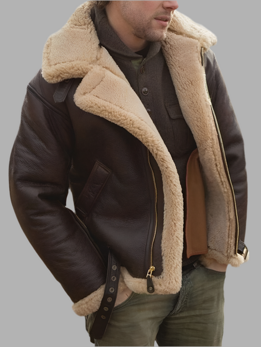 Kristian™|  Premium-Jacke im Schaffell-Stil