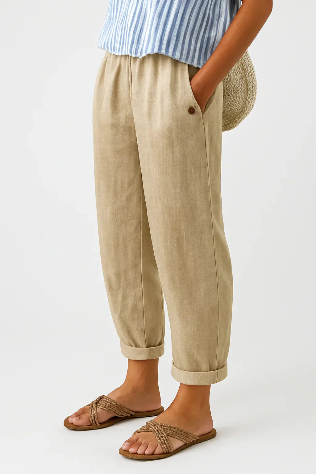 Isaline™ | Luftige, gerade Hose mit elastischem Bund