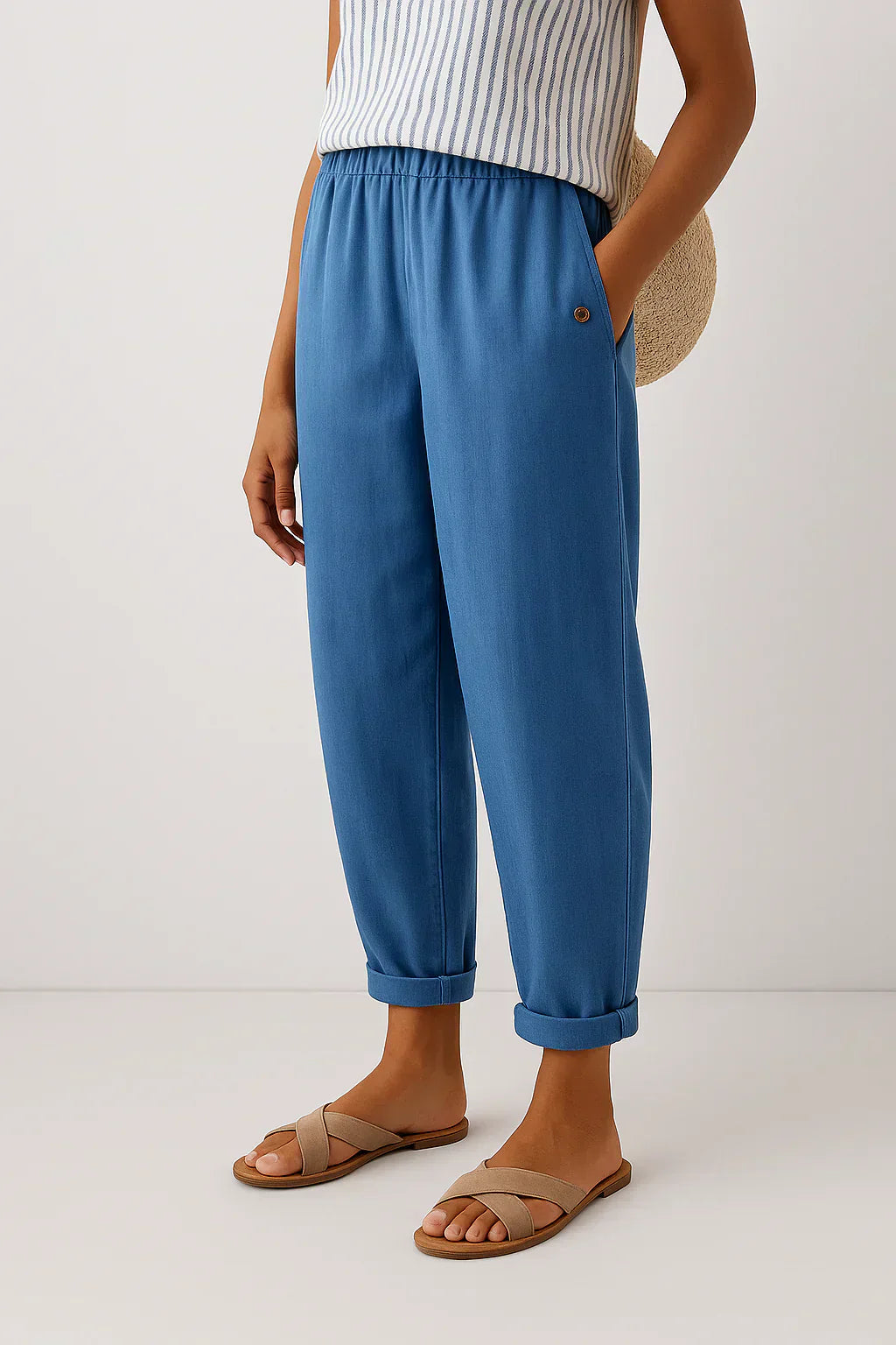 Isaline™ | Luftige, gerade Hose mit elastischem Bund