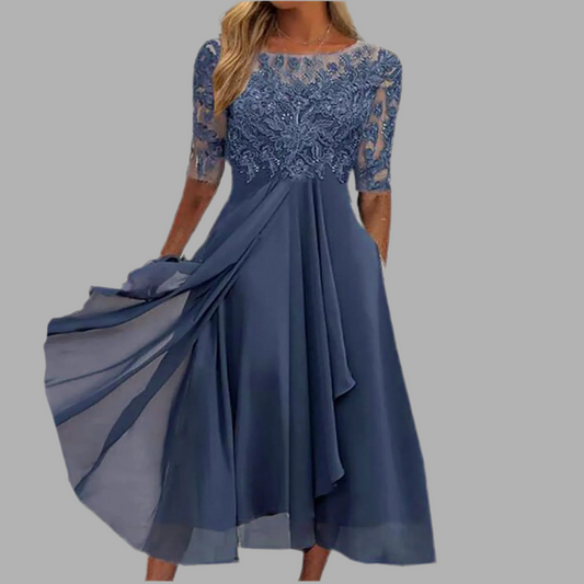 Jula™ | Abendkleid aus Chiffon und Spitze Himmlische Eleganz