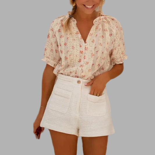 Elina™| Blumenbluse mit sommerlichem Charme