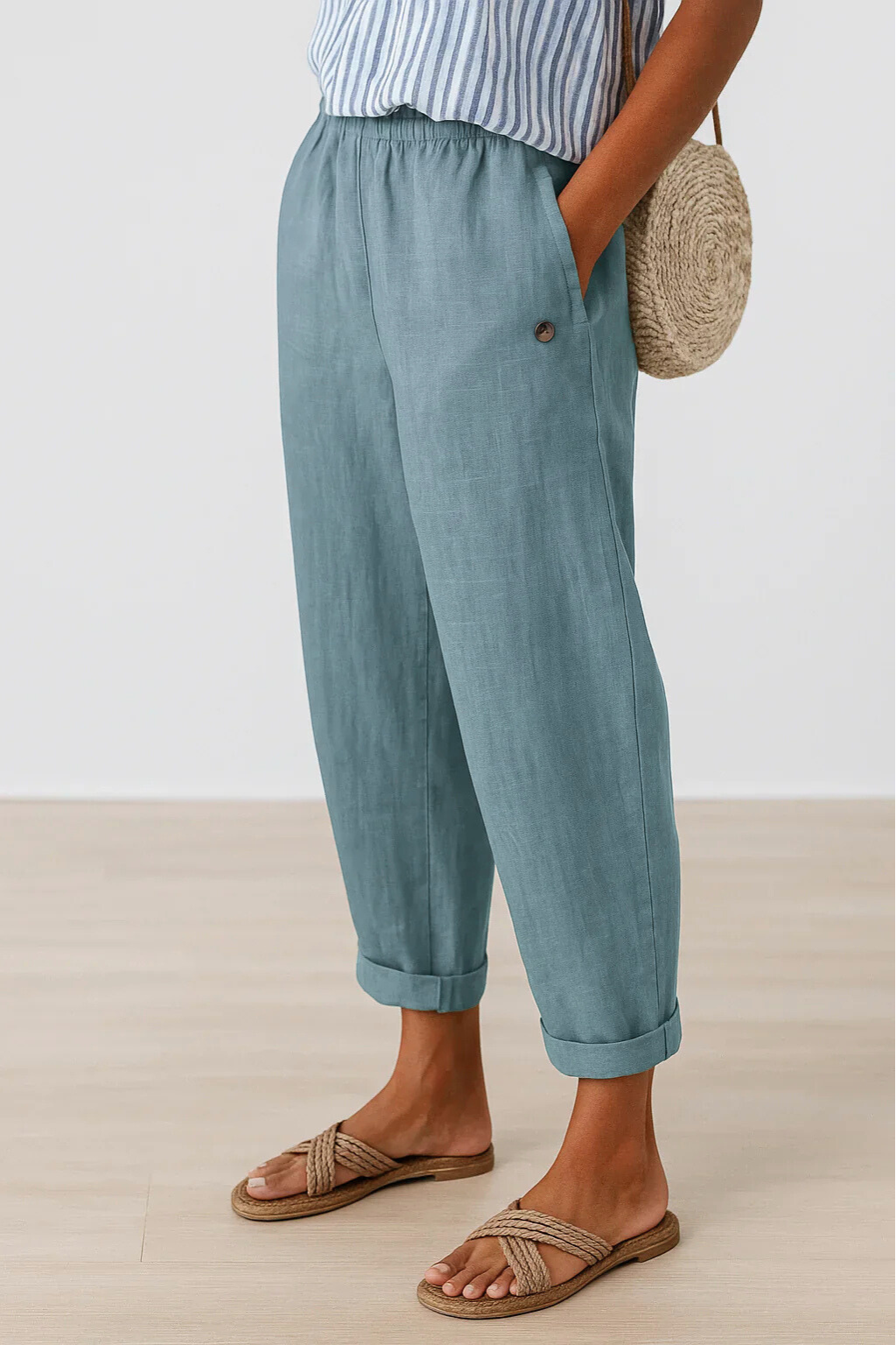 Isaline™ | Luftige, gerade Hose mit elastischem Bund
