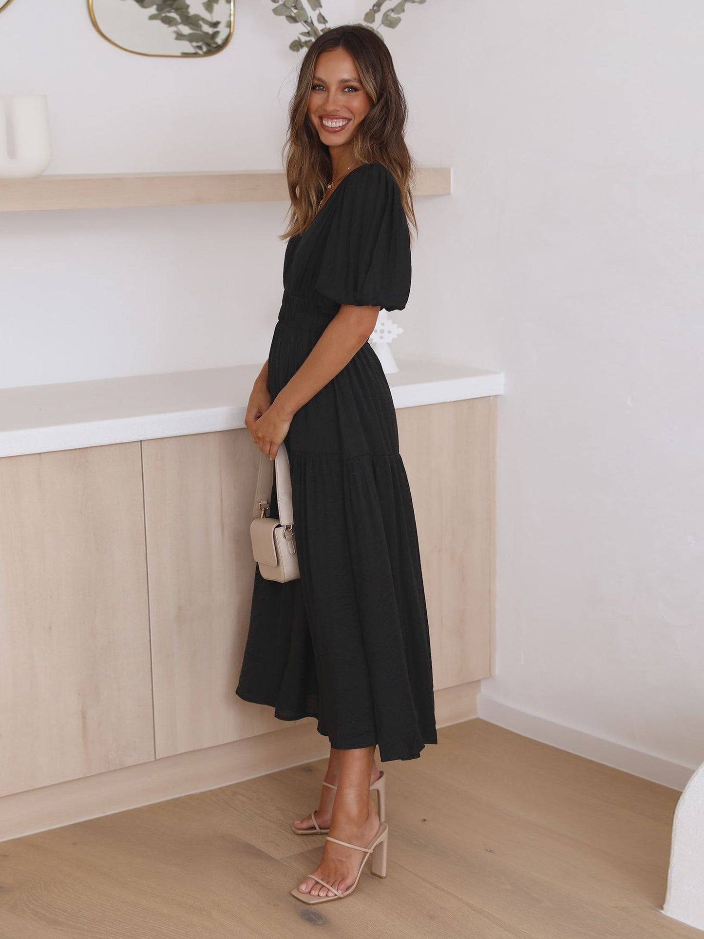 Aava™| Smocked Maxi-Kleid